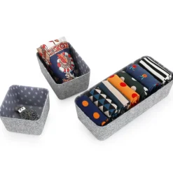 Welaxy Felt 3 Piece Stars Storage Bin Set