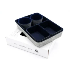 Welaxy 7 Piece Felt Round Cups & Trays Drawer Organizer Set
