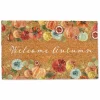 Welcome Autumn Watercolor Pumpkin Doormat