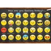 Welcome Mat with Slip Resistant Backing, 15.5" x 23.5", Emotion Icon Feelings