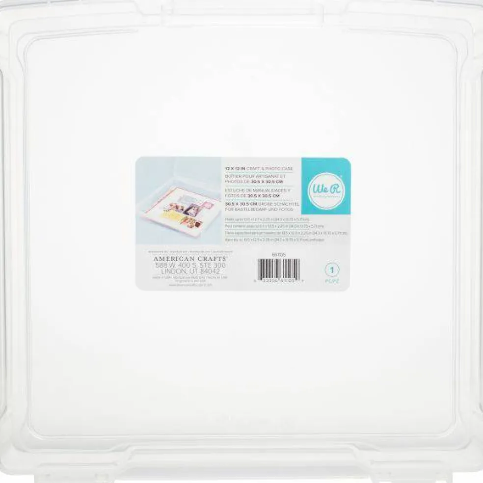 We R Makers Craft & Photo Case Translucent Plastic Storage 12"x12" 661105