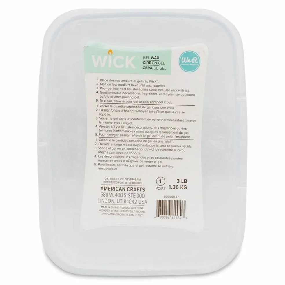 We R Memory Keepers Wick Candle Making Wax - Gel Wax, 3 lb