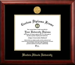 Western Illinois University 11w x 8.5h Gold Embossed Diploma Frame