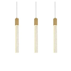 Weston 3 lights pendant in satin gold
