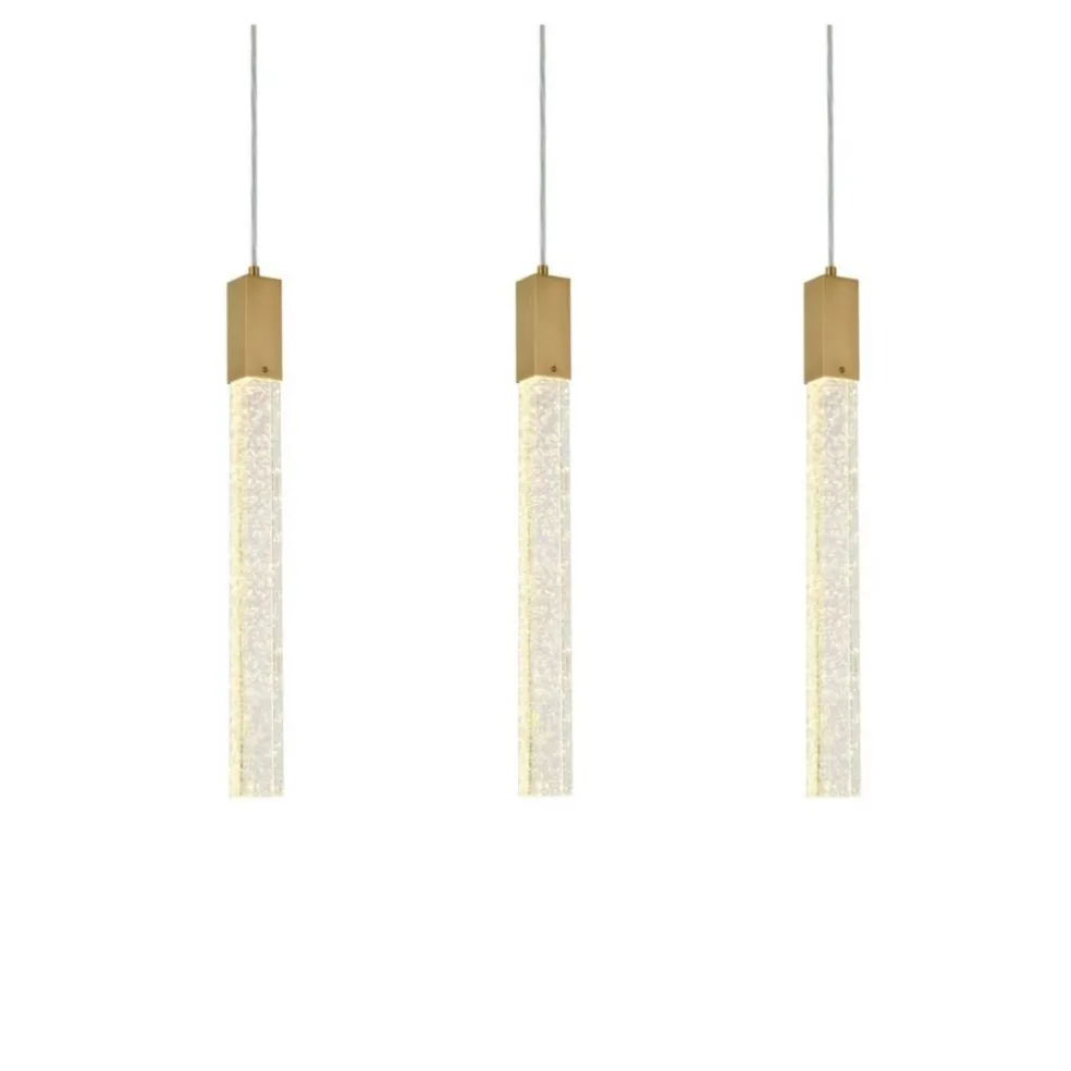 Weston 3 lights pendant in satin gold
