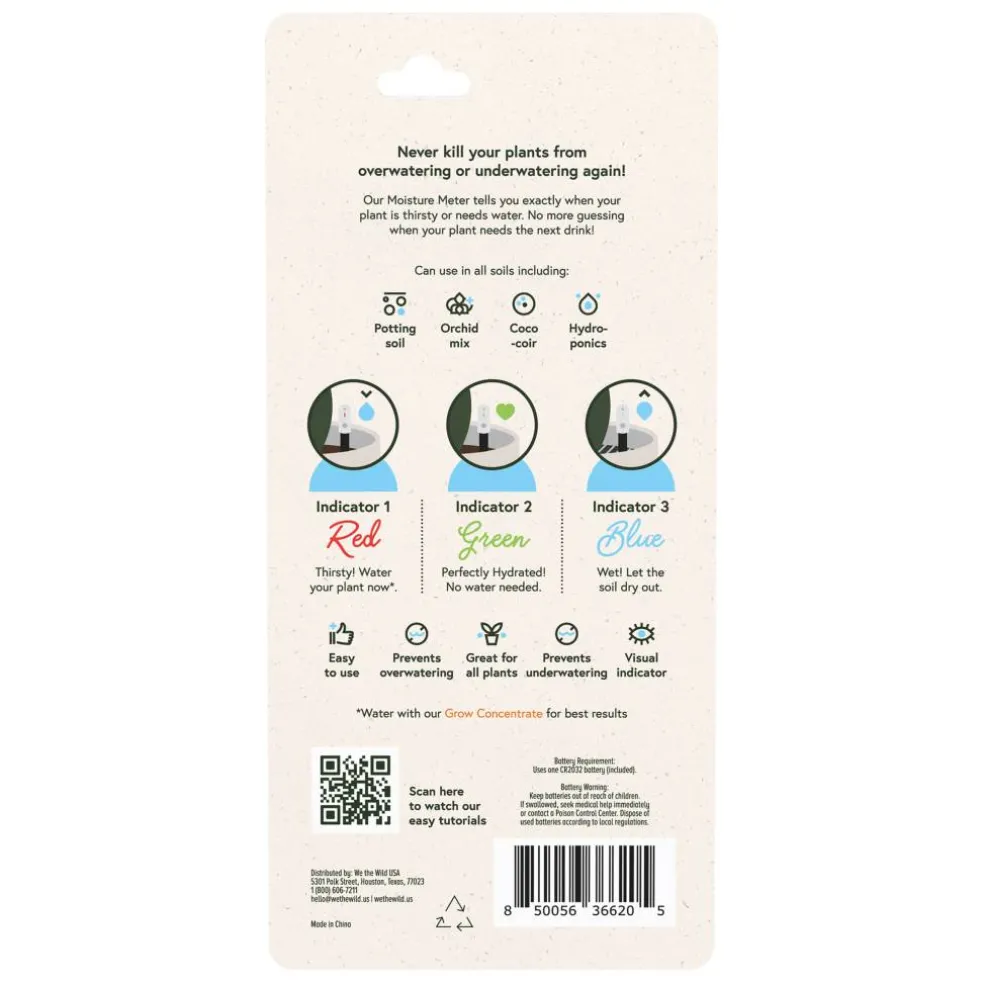We The Wild™ Soil Moisture Meter