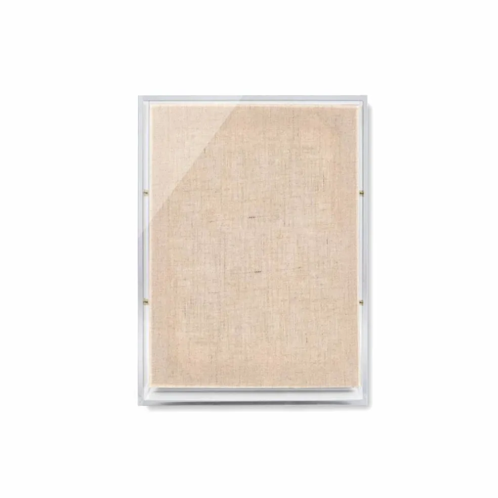 Wexel Art 2" Depth Clear UV Grade Acrylic Shadowbox with Beige Linen Stretched Canvas