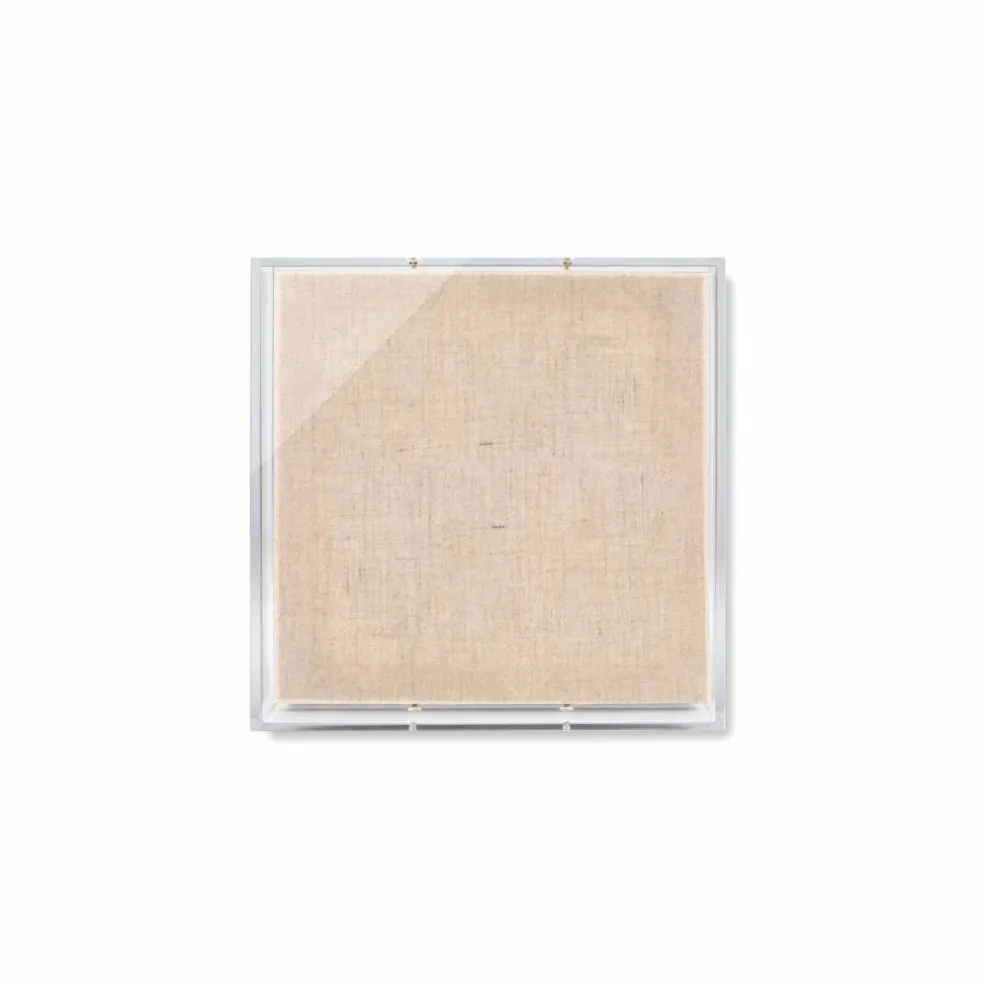 Wexel Art 2" Depth Clear UV Grade Acrylic Shadowbox with Beige Linen Stretched Canvas