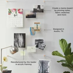 Wexel Art Easy Change Memo Board + Magnets with Gold Hardware