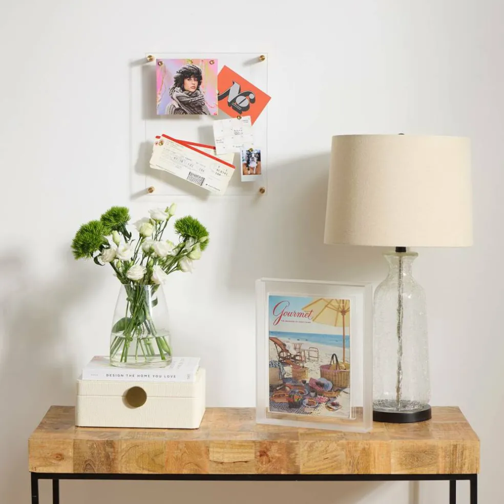 Wexel Art Easy Change Memo Board + Magnets with Gold Hardware