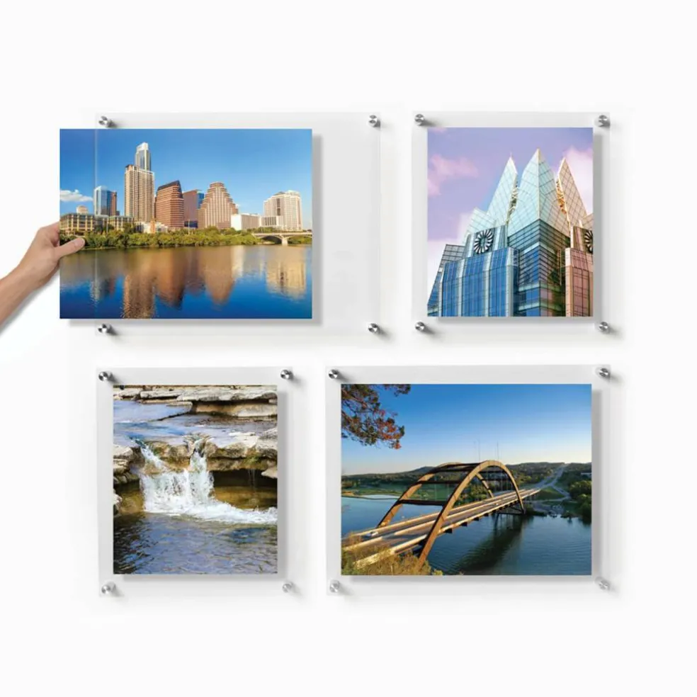 Wexel Art Gallery Wall Double Panel Acrylic Floating Frames Set of 4