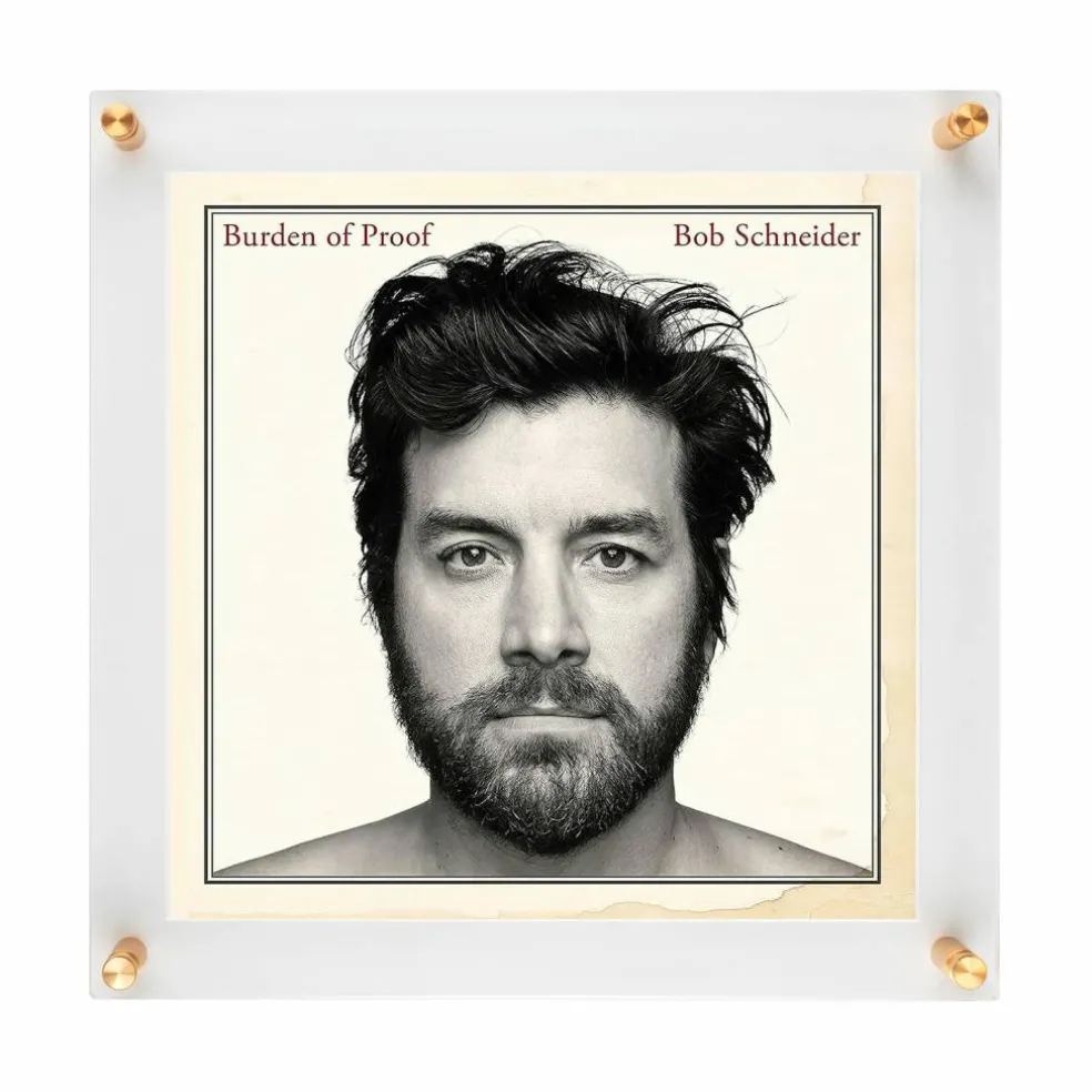 Wexel Art 12'' x 12'' Acrylic Floating Frame for Album Covers with Gold Hardware