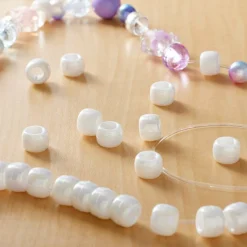 White AB Pony Beads by Creatologyâ„¢, 6mm x 9mm