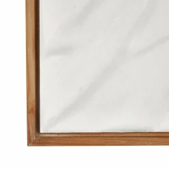 White Abstract Dimensional Wall Art in Brown Frame