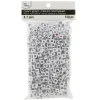 White Alphabet Cube Crafting Beads, 6.7mm by Bead Landing™