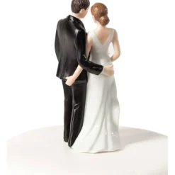 White and Silver Vintage Rose Pearl Tender Touch Wedding Cake Topper (Silver)