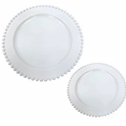 White Beaded Lunch & Dinner Plates, 20ct. by Celebrate It™