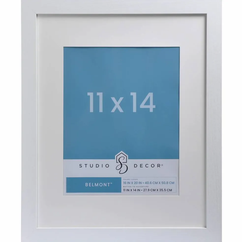 White Belmont Frame with Mat by Studio Décor®