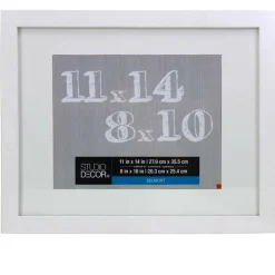 White Belmont Frame with Mat by Studio Décor®