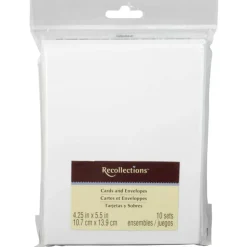 White Cards & Envelopes by Recollections™, 4.25" x 5.5"