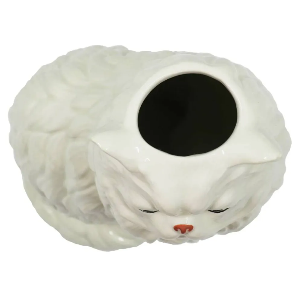 11" White Cat Ceramic Vase by Ashland®