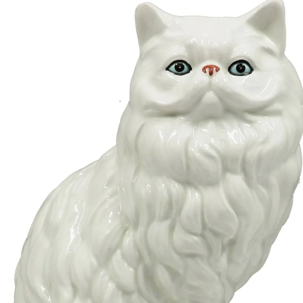 11" White Cat Ceramic Vase by Ashland®
