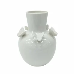 8.5" White Ceramic Butterfly Vase by Ashland®