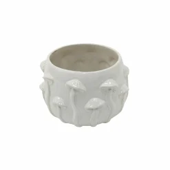 4.25" White Ceramic Mushroom Pot by Ashland®