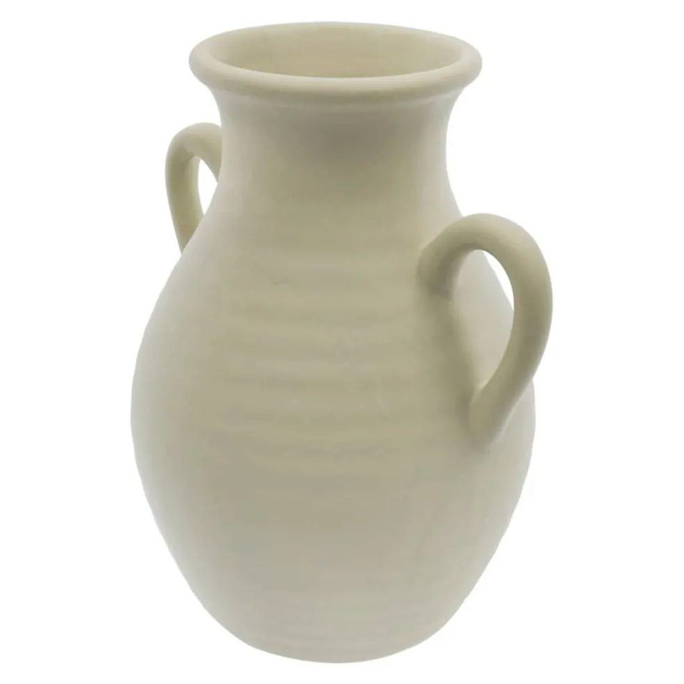 11.5" White Ceramic Vase Tabletop Décor by Ashland®