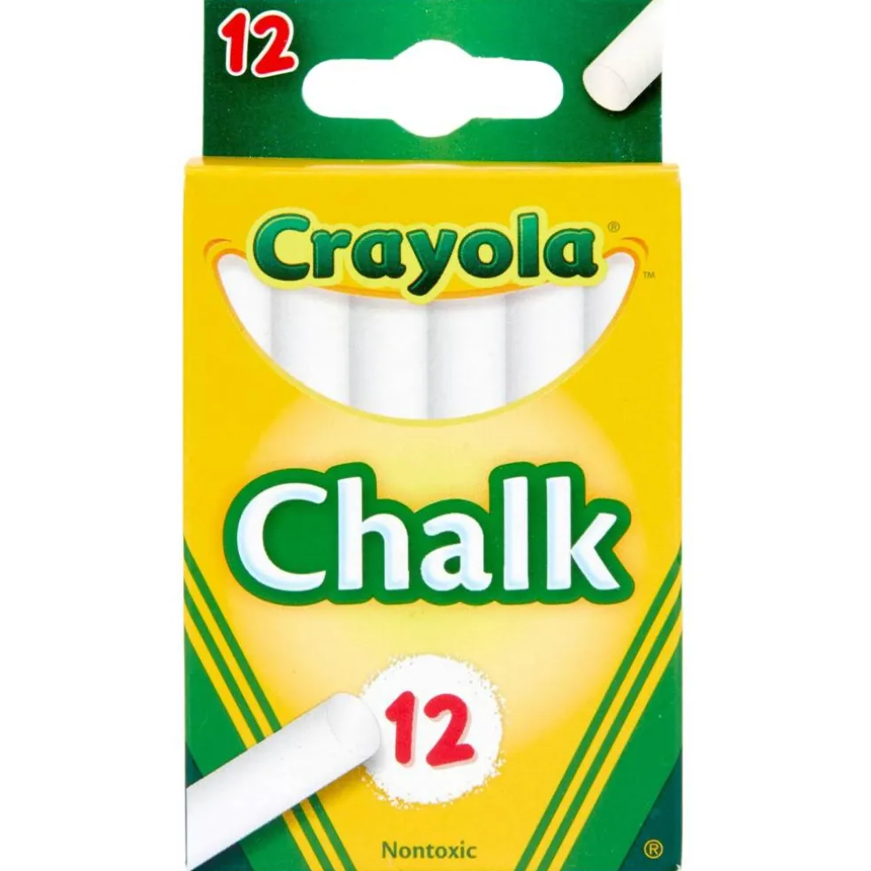 White Chalk Sticks, 12 Count