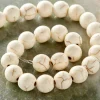 White Crackle Dyed Howlite Round Beads, 8mm by Bead Landing™