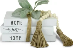 White Decorative Faux Books - Farmhouse Coffee Table and Shelf Décor
