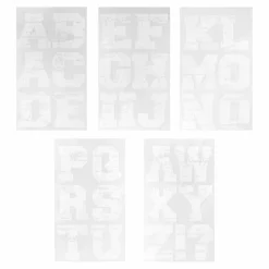 3" White Distressed Letters Iron-On Transfers by Make Market®