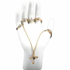 White Elegant Hand Display Ring Bracelet Jewelry Stand 6.5