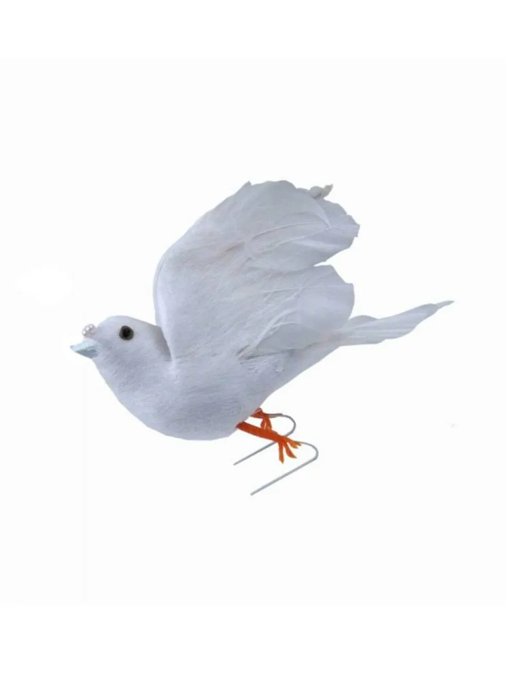 4" White Feather Dove Decoration – Artificial Bird for Crafts, Wedding Decor, Floral Arrangements & DIY Projects