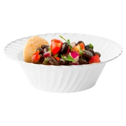 White Flair Plastic Dessert Bowls - 5 oz. (180 Bowls)