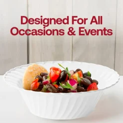 White Flair Plastic Dessert Bowls - 5 oz. (180 Bowls)