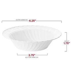 White Flair Plastic Soup Bowls - 12 oz. (180 Bowls)