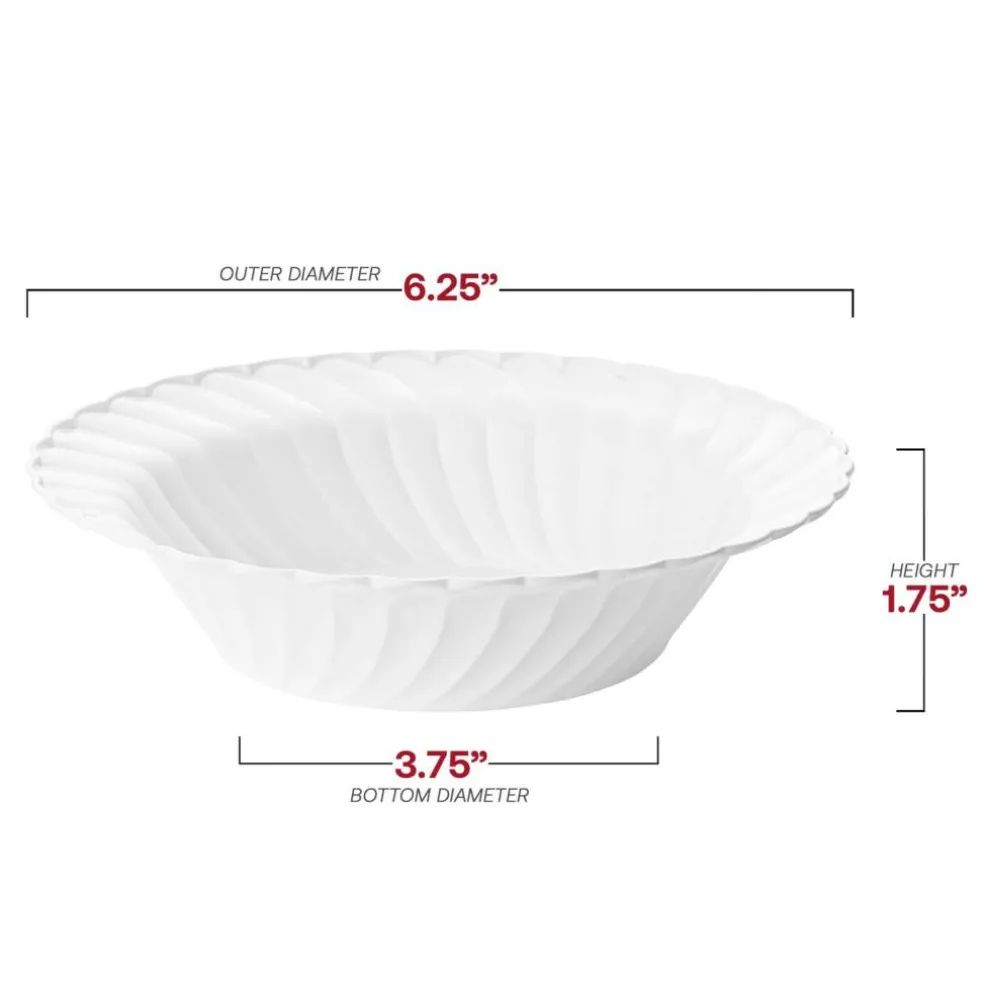 White Flair Plastic Soup Bowls - 12 oz. (180 Bowls)