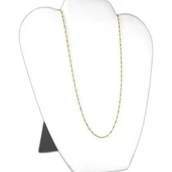 4 White Flocked Chain & Necklace Displays