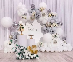 White Giant Balloons 36in 8-Pack Jumbo Latex for Party & Wedding Decor