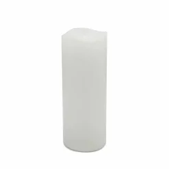 White Glowing Flame LED Wax Pillar Candle by Ashland®