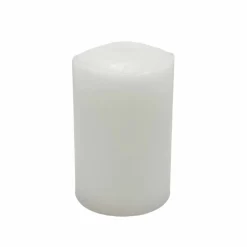 White Glowing Flame LED Wax Pillar Candle by Ashland®