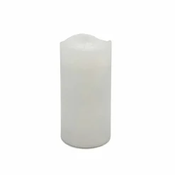 White Glowing Flame LED Wax Pillar Candle by Ashland®
