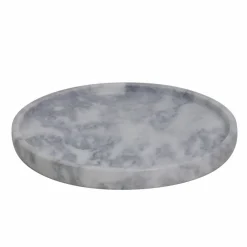 12" White & Gray Round Marble Candle Tray by Ashland®