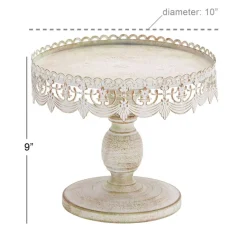 White Iron Farmhouse Cake Stand, 9
