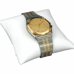 10 White Leather Bracelet Watch Pillow Jewelry Displays 3"