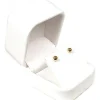 6 White Leather Earring Gift Boxes Jewelry Case Display