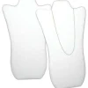 2 White Leather Padded Necklace Pendant Bust Showcase Displays 14 1/8"