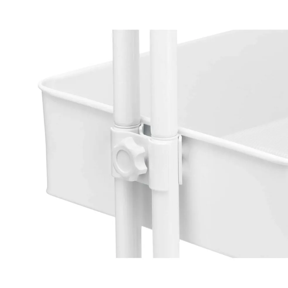 White Lexington 4-Tier Rolling Cart by Simply Tidy™